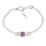 Amethyst Split Coil Bracelet