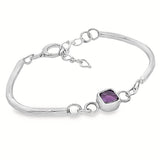 Amethyst Split Coil Bracelet