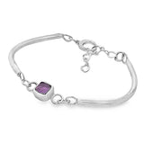Amethyst Split Coil Bracelet