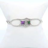 Happy Wave Amethyst and Mystic Topaz Bracelet