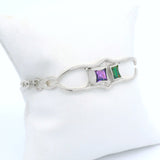 Happy Wave Amethyst and Mystic Topaz Bracelet