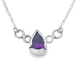 Amethyst Bezel Necklace