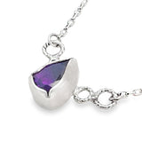 Amethyst Bezel Necklace
