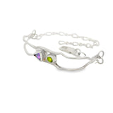 Happy Wave Amethyst and Peridot Bracelet