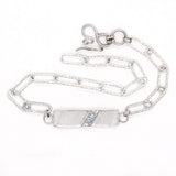 Aquamarine Small Bar Bracelet