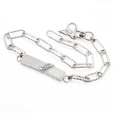 Aquamarine Small Bar Bracelet