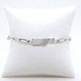 Aquamarine Small Bar Bracelet