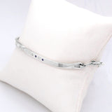 Sapphire & Diamonds Twist Bar Bracelet