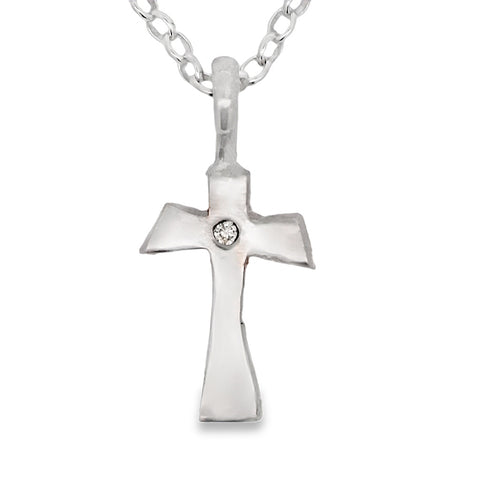 Cross with diamond Accent Pendant