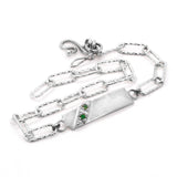 Emerald Small Bar Bracelet