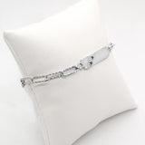 Emerald Small Bar Bracelet