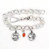 Goddess Athena Spanish Link Chain Bracelet