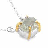 Green Amethyst Prongs Necklace
