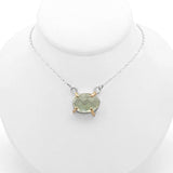 Green Amethyst Prongs Necklace