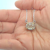 Green Amethyst Prongs Necklace