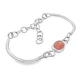 Indian Sunstone Split Coil Bracelet