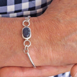 Iolite Split Coil Bracelet