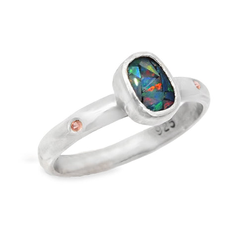 Mosaic Opal Ring (size 6)