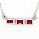 Ruby row Necklace