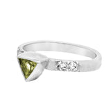 Peridot & Zircon Ring (size 6)