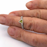 Peridot & Zircon Ring (size 6)