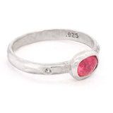 Pink Tourmaline & Sapphire Ring (size 8)