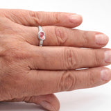 Pink Tourmaline & Sapphire Ring (size 8)