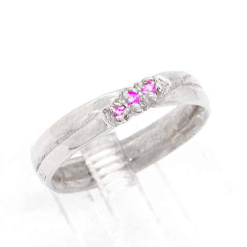 Criss Cross Pink Sapphire Ring (size 8 1/2)