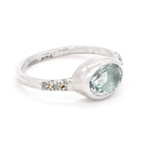 Aquamarine & Sapphire Ring (size 9)