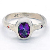 Mystic Topaz and Amethyst Ring (size 9)