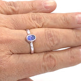 Tanzanite & Diamonds Ring (size 9 1/2)
