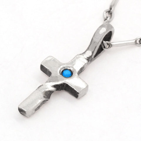 Twisted Cross with Turquoise Pendant