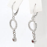 Dangle Garnet Twisted earrings