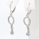 Dangle Swiss Blue Topaz Twisted earrings