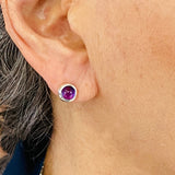 Amethyst Post earrings