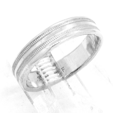 Flat Beaded Ring Band (size 11)
