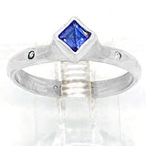 Ceylon Sapphire & Diamonds Ring (size 8)