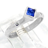 Ceylon Sapphire & Diamonds Ring (size 8)