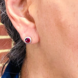 Garnet Post earrings