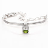 Peridot Bar Bracelet