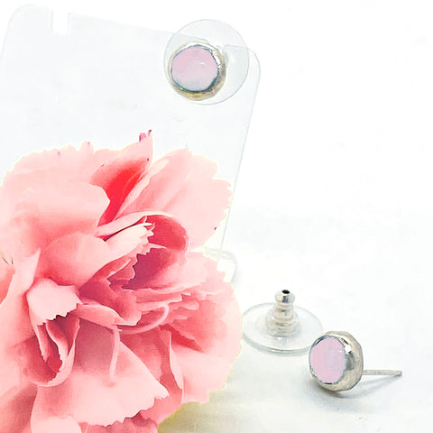 Rose Quartz Post earrings