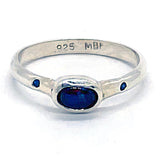 Blue Sapphire & Sapphire Ring (size 7 1/2)