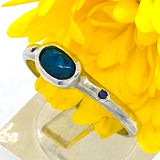 Blue Sapphire & Sapphire Ring (size 7 1/2)