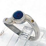 Blue Sapphire & Diamonds Ring (size 4 1/2)