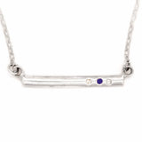 Balance Bar Sapphire & Diamonds Pendant