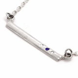 Balance Bar Sapphire & Diamonds Pendant