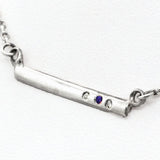 Balance Bar Sapphire & Diamonds Pendant