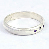Sapphires & Diamond Trio Ring (size 9 1/2)