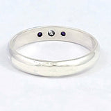 Sapphires & Diamond Trio Ring (size 6)