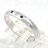 Sapphires & Diamond Trio Ring (size 6 1/2)